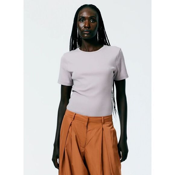 Tibi Tops - Tibi T-Shirting Bodysuit in Wheat